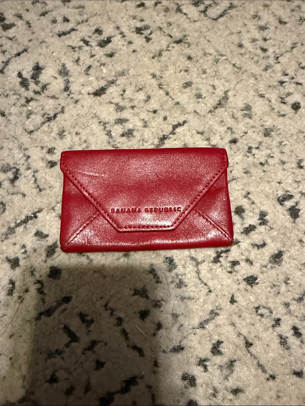 Banana Republic Red Leather Envelope Card Holder